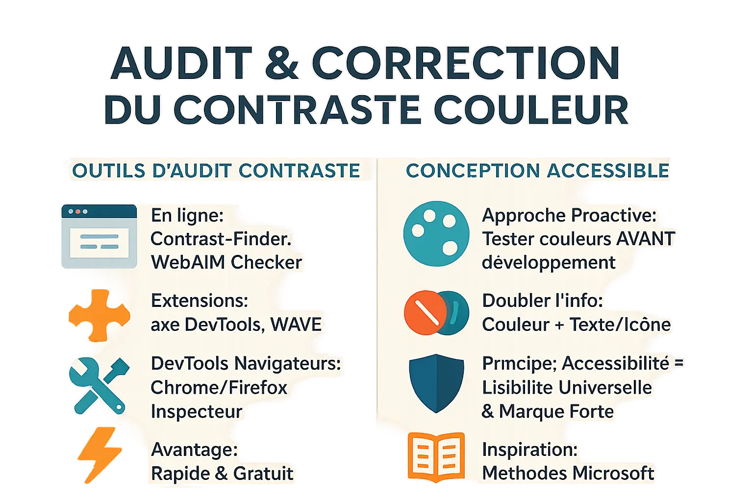 Audit et correction du contraste couleur