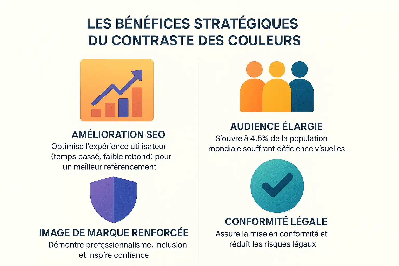 Illustration des bénéfices du contraste des couleurs