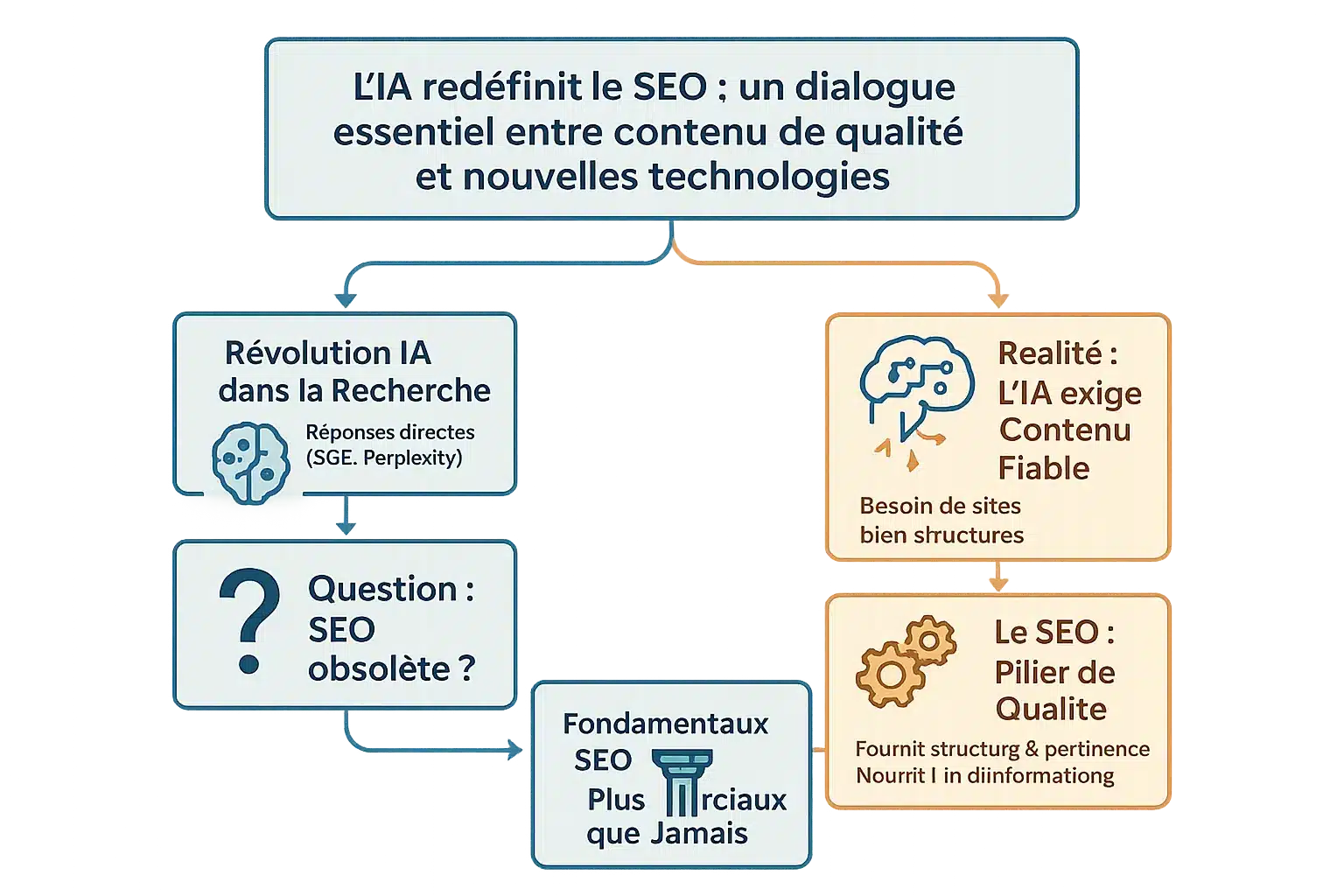 Illustration de l'intégration SEO et IA